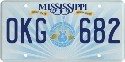 MS license plate OKG682