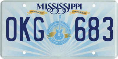 MS license plate OKG683