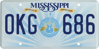 MS license plate OKG686