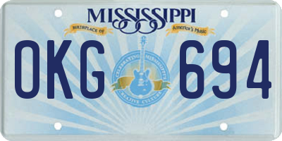 MS license plate OKG694