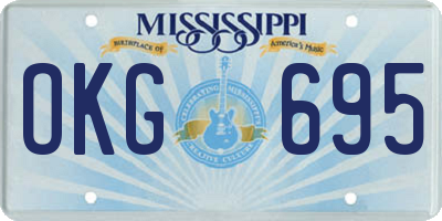 MS license plate OKG695