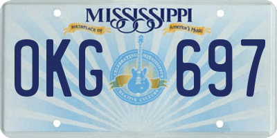 MS license plate OKG697