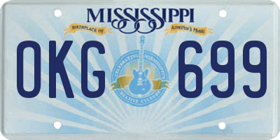 MS license plate OKG699
