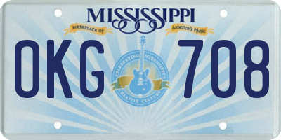 MS license plate OKG708