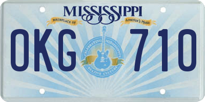 MS license plate OKG710