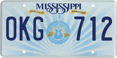 MS license plate OKG712