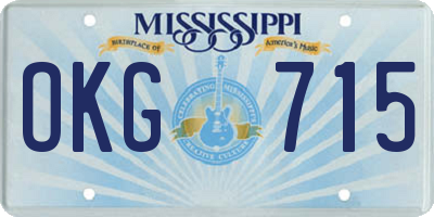 MS license plate OKG715