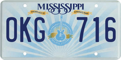 MS license plate OKG716