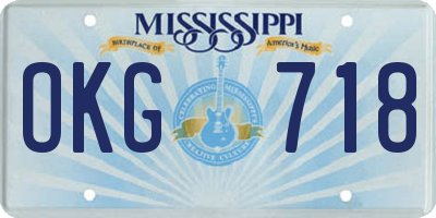 MS license plate OKG718