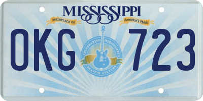MS license plate OKG723