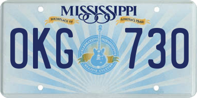 MS license plate OKG730