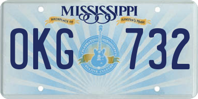MS license plate OKG732