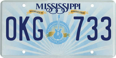 MS license plate OKG733