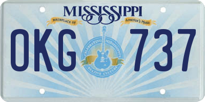 MS license plate OKG737