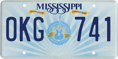 MS license plate OKG741