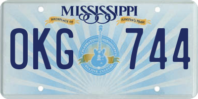 MS license plate OKG744
