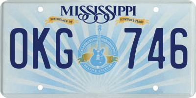 MS license plate OKG746