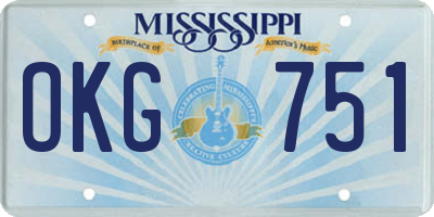 MS license plate OKG751
