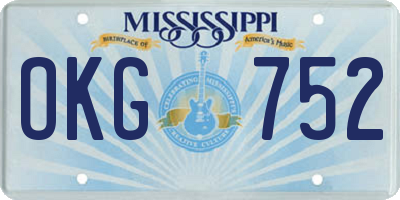 MS license plate OKG752