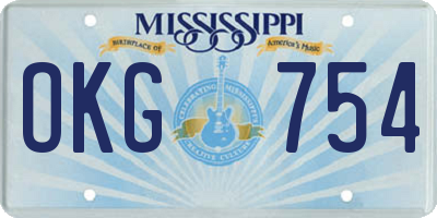 MS license plate OKG754