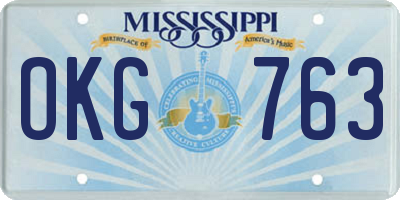 MS license plate OKG763