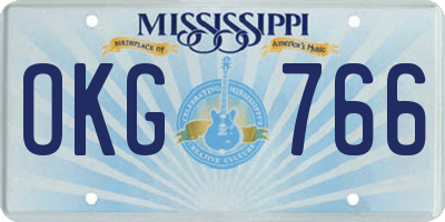 MS license plate OKG766