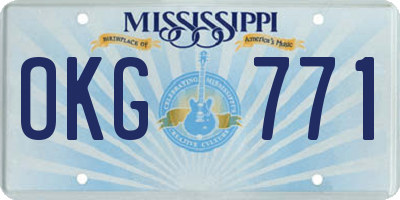 MS license plate OKG771