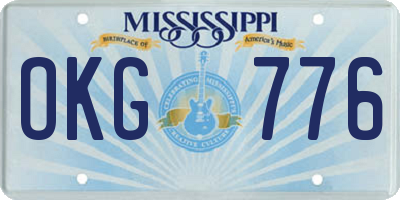 MS license plate OKG776