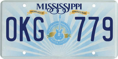 MS license plate OKG779
