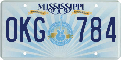 MS license plate OKG784