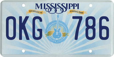 MS license plate OKG786