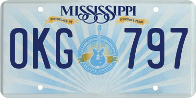 MS license plate OKG797