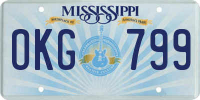 MS license plate OKG799
