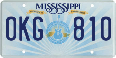MS license plate OKG810
