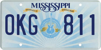 MS license plate OKG811