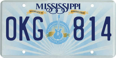 MS license plate OKG814
