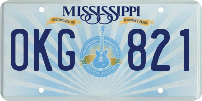 MS license plate OKG821