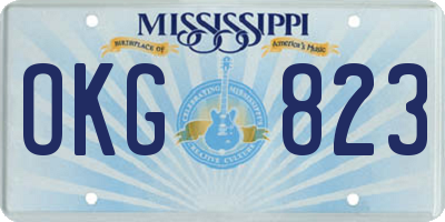 MS license plate OKG823