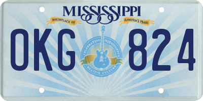 MS license plate OKG824