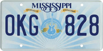 MS license plate OKG828