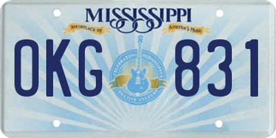 MS license plate OKG831