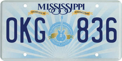 MS license plate OKG836