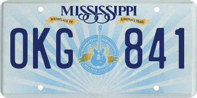 MS license plate OKG841
