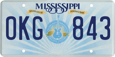 MS license plate OKG843