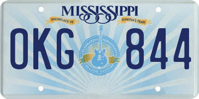 MS license plate OKG844