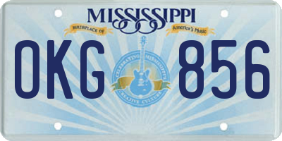 MS license plate OKG856