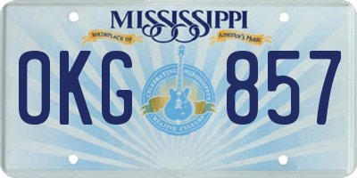 MS license plate OKG857