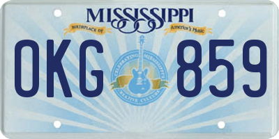 MS license plate OKG859