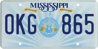 MS license plate OKG865