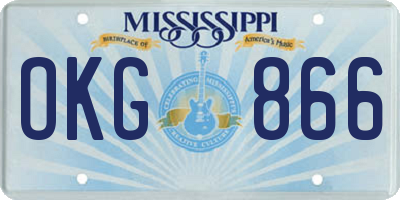 MS license plate OKG866
